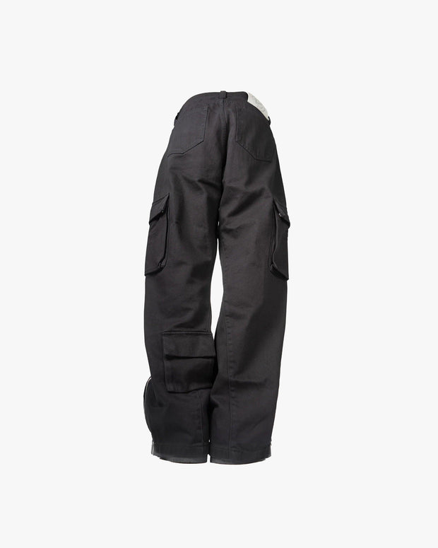 FLARED CARPENTER CARGOPANTS BLACK